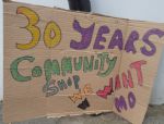 Salford protests against ECf at Vimto Gardens